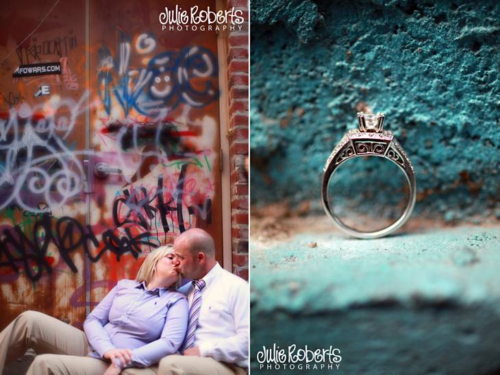 Ashley & Ray  - Downtown Knoxville - Engagement Photos, Julie Roberts Photography