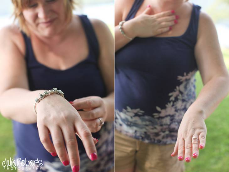 She held her heart when she showed me the ring :: Greta and Aaron, Julie Roberts Photography