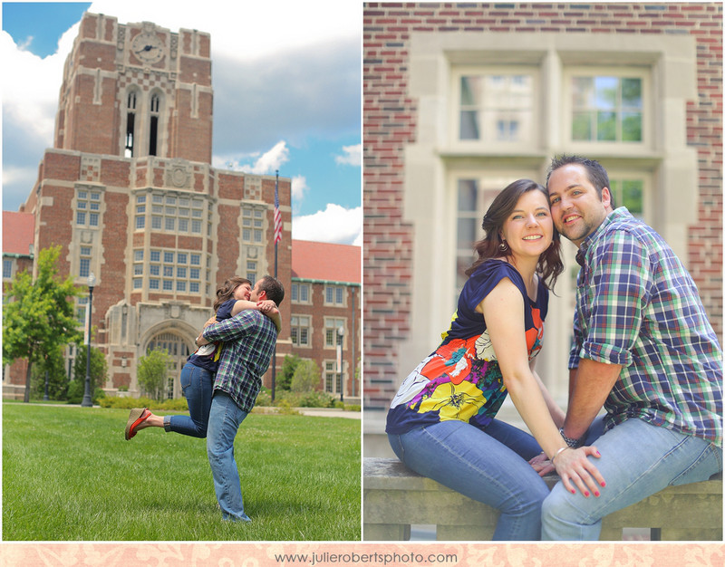 Beth and Adam - Knoxville Engagement Photos - University of Tennessee - The Hill, Julie Roberts Photography