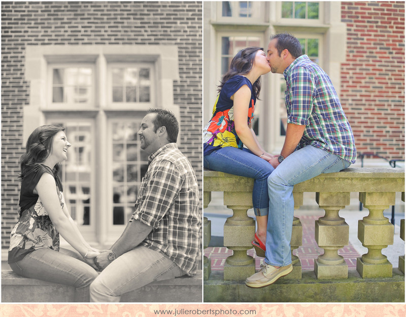 Beth and Adam - Knoxville Engagement Photos - University of Tennessee - The Hill, Julie Roberts Photography