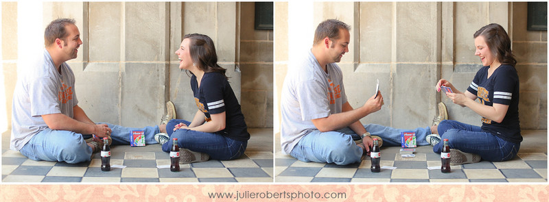 Beth and Adam - Knoxville Engagement Photos - University of Tennessee - The Hill, Julie Roberts Photography