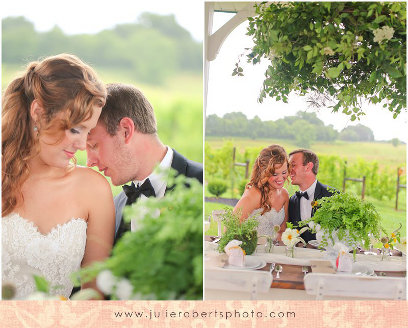 Peach Botanical - Styled Shoot for Creative Revival - Jennifer Laraia Designs - Pleasant Hill Vineyard - Maryville, Tennessee Wedding Photographer, Julie Roberts Photography