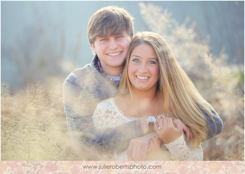 Elisa Wilhoit and Matt Crawford - Engagement photos at UT Gardens, Knoxville Tennessee, Julie Roberts Photography