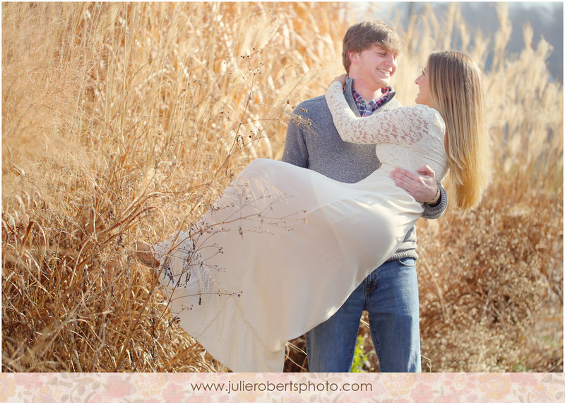 Elisa Wilhoit and Matt Crawford - Engagement photos at UT Gardens, Knoxville Tennessee, Julie Roberts Photography