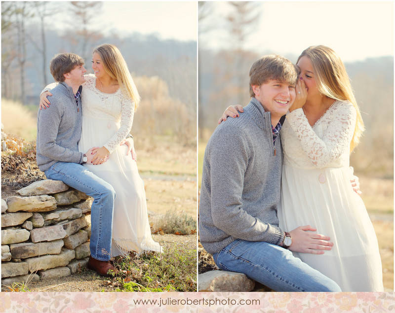 Elisa Wilhoit and Matt Crawford - Engagement photos at UT Gardens, Knoxville Tennessee, Julie Roberts Photography