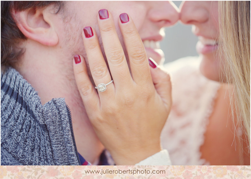 Elisa Wilhoit and Matt Crawford - Engagement photos at UT Gardens, Knoxville Tennessee, Julie Roberts Photography