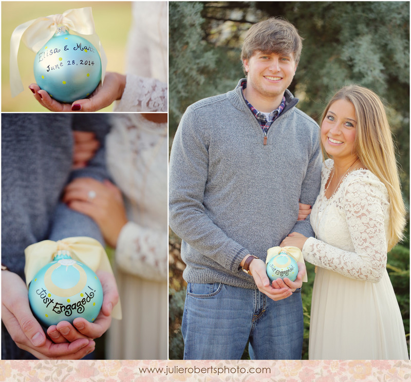 Elisa Wilhoit and Matt Crawford - Engagement photos at UT Gardens, Knoxville Tennessee, Julie Roberts Photography