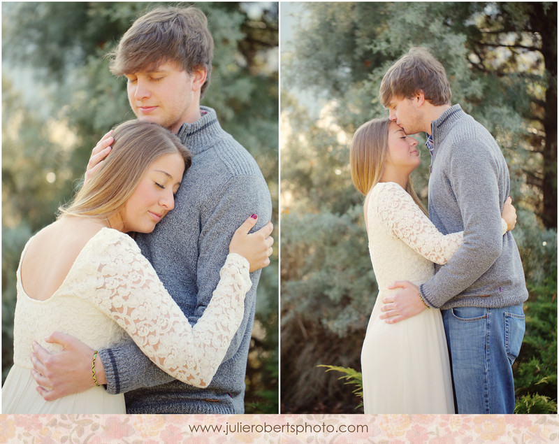 Elisa Wilhoit and Matt Crawford - Engagement photos at UT Gardens, Knoxville Tennessee, Julie Roberts Photography