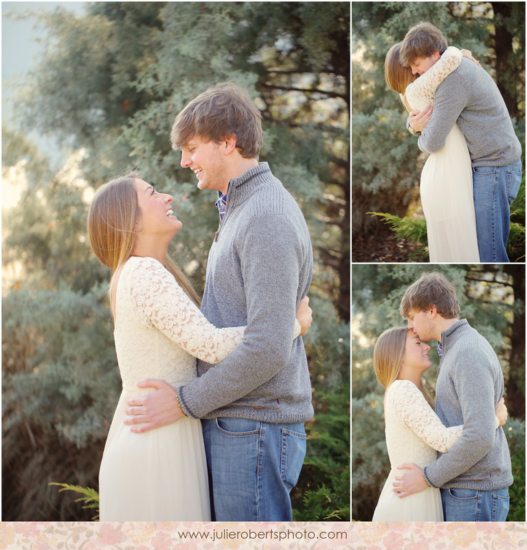 Elisa Wilhoit and Matt Crawford - Engagement photos at UT Gardens, Knoxville Tennessee, Julie Roberts Photography